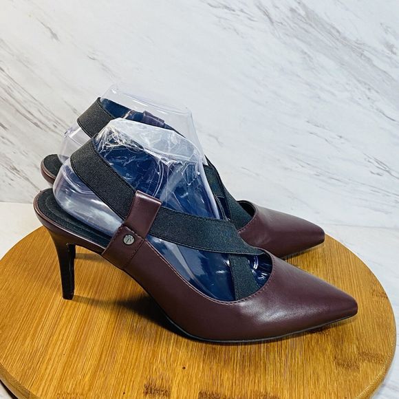 Simply Vera Wang Pumps Womens 10M Burgundy Slip On Comfort Pointed Toe Heels 4” - Picture 2 of 9